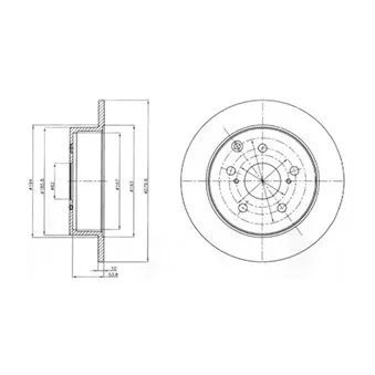 Jeu de 2 disques de frein arrière DELPHI BG4303