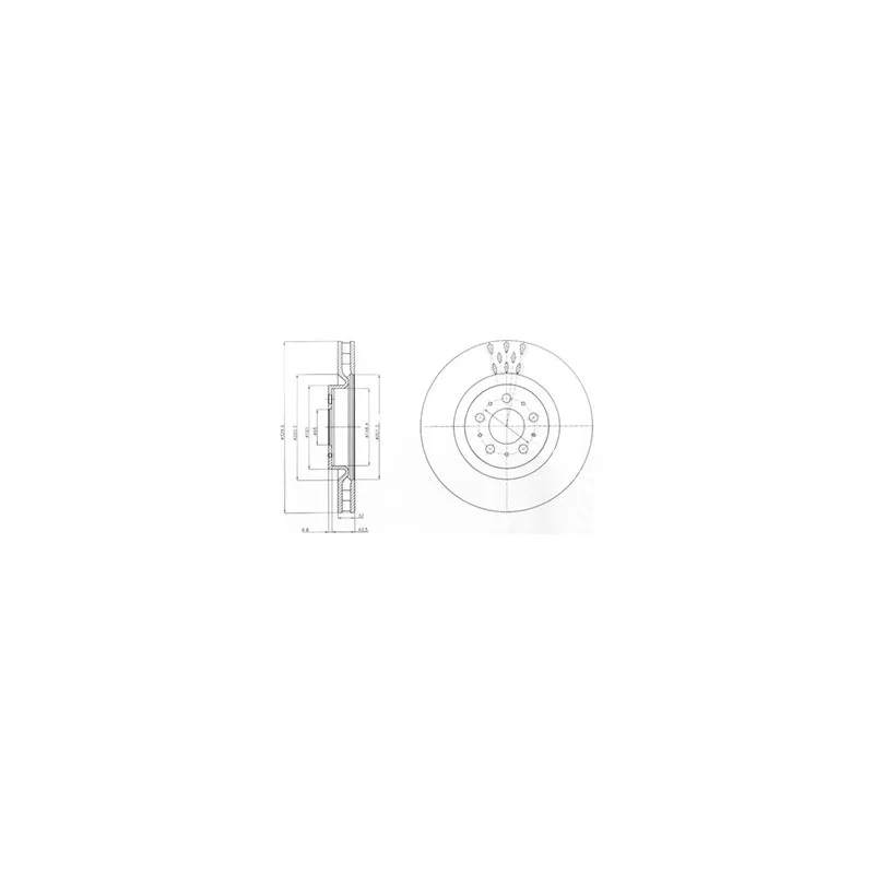 Jeu de 2 disques de frein avant DELPHI BG4305