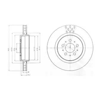 Jeu de 2 disques de frein avant DELPHI BG4306