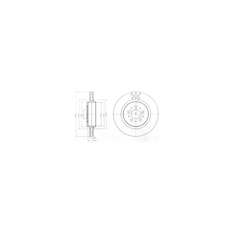 Jeu de 2 disques de frein avant DELPHI BG4306