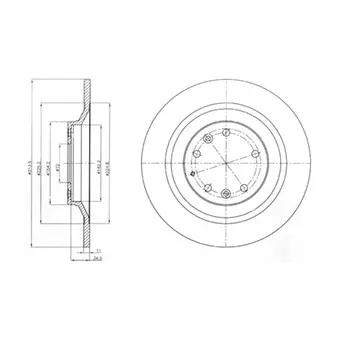 Jeu de 2 disques de frein arrière DELPHI BG4318