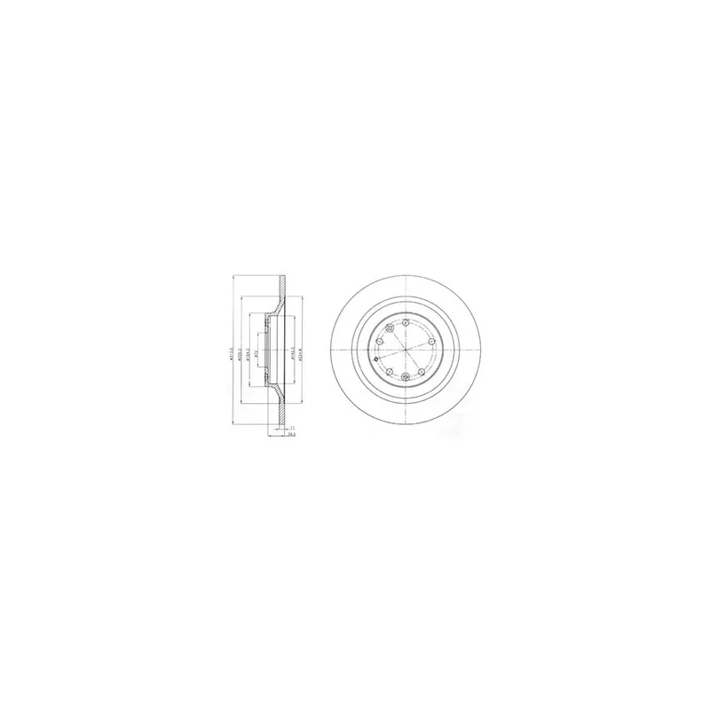 Jeu de 2 disques de frein arrière DELPHI BG4318
