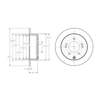 Jeu de 2 disques de frein arrière DELPHI BG4327