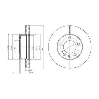 Jeu de 2 disques de frein avant DELPHI BG4328