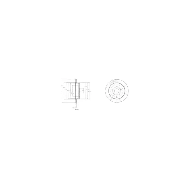 Jeu de 2 disques de frein arrière DELPHI BG4329