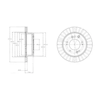 Jeu de 2 disques de frein arrière DELPHI BG4331