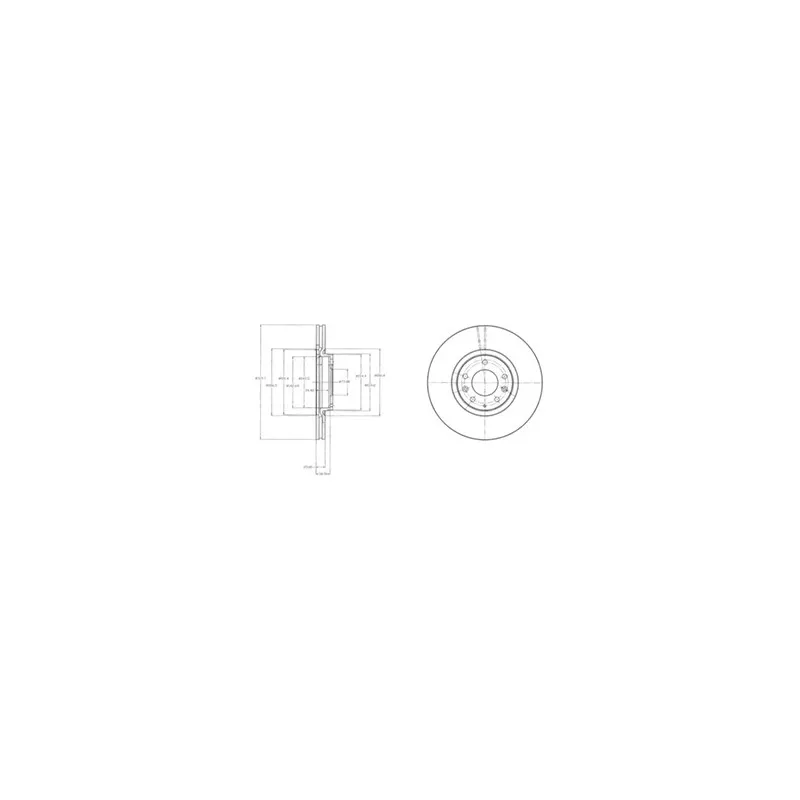 Jeu de 2 disques de frein avant DELPHI BG4332