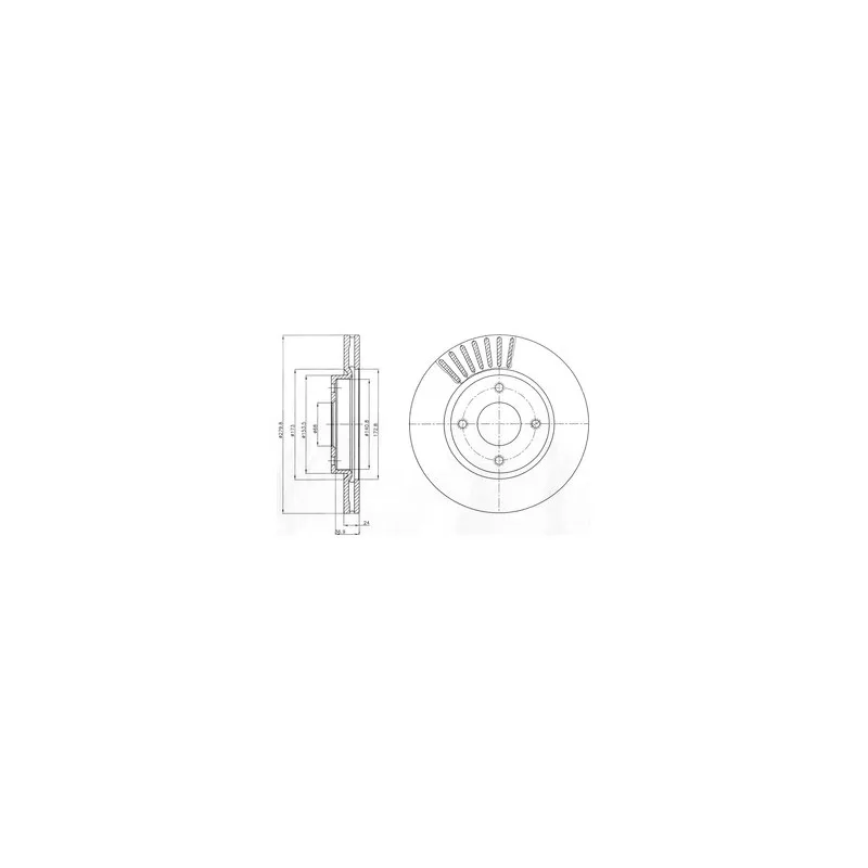 Jeu de 2 disques de frein avant DELPHI BG4337