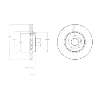 Jeu de 2 disques de frein avant DELPHI BG4342