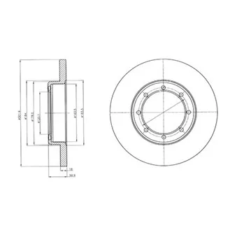 Jeu de 2 disques de frein arrière DELPHI BG4344