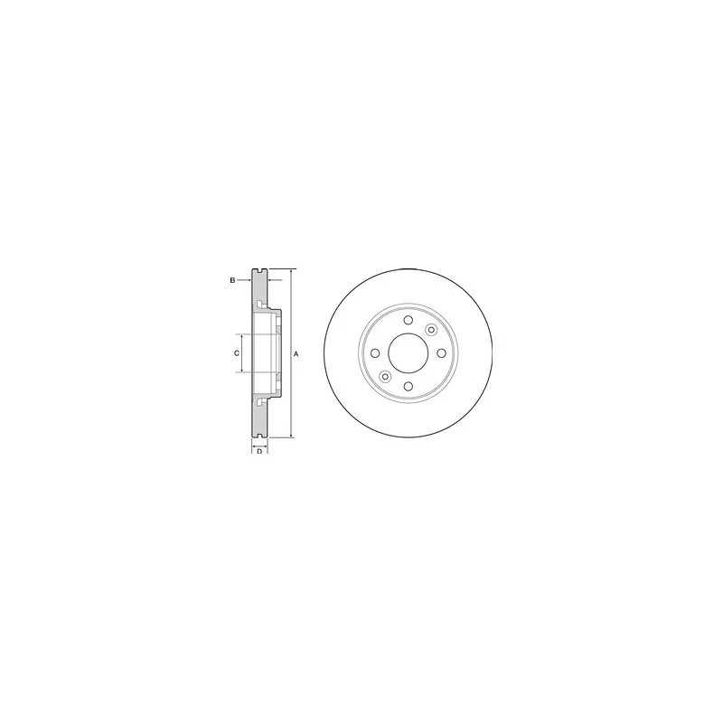 Jeu de 2 disques de frein avant DELPHI BG4459