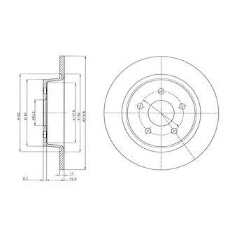 Jeu de 2 disques de frein arrière DELPHI BG4533