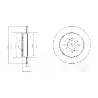 Jeu de 2 disques de frein arrière DELPHI