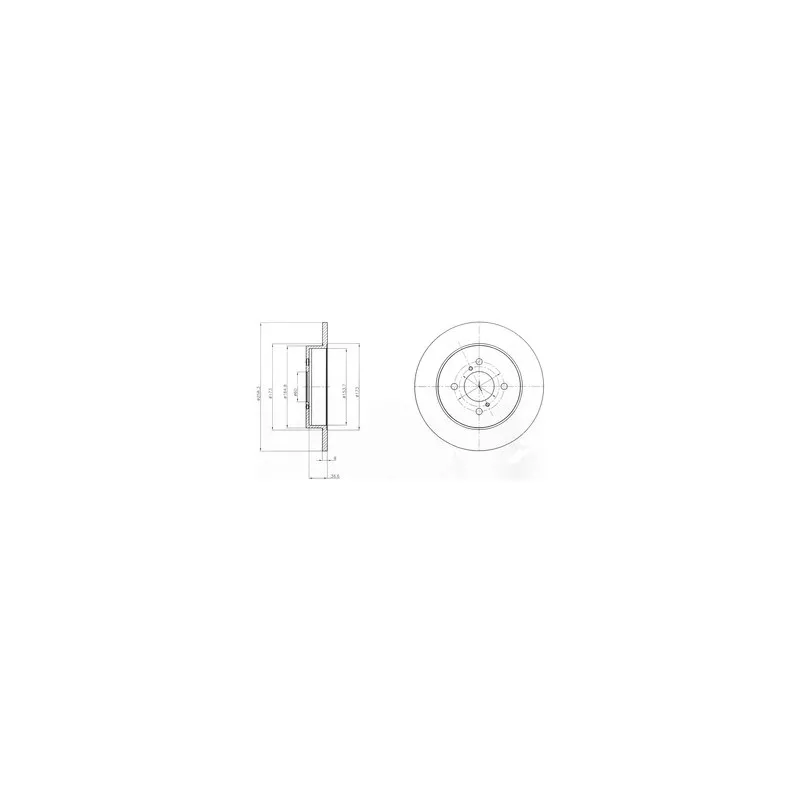 Jeu de 2 disques de frein arrière DELPHI BG4539C