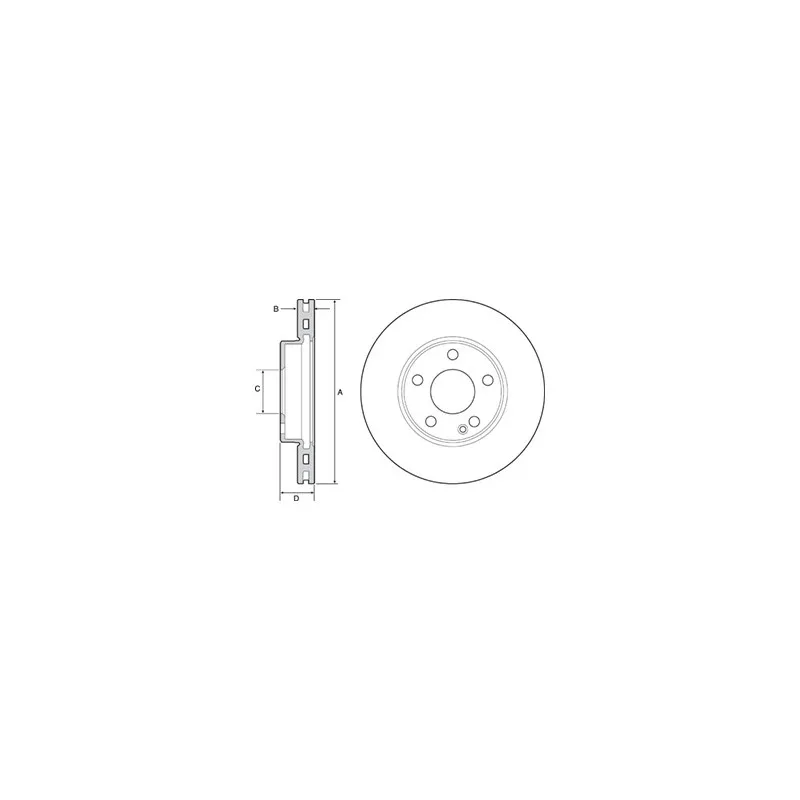 Jeu de 2 disques de frein avant DELPHI BG4554C