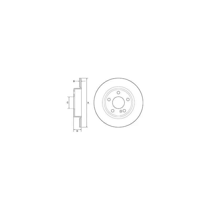 Jeu de 2 disques de frein arrière DELPHI BG4555C