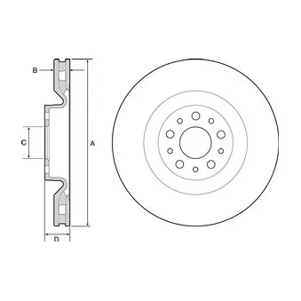Jeu de 2 disques de frein avant DELPHI BG4556