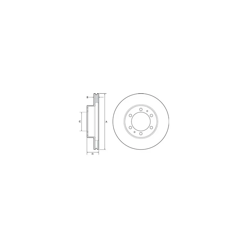 Jeu de 2 disques de frein avant DELPHI BG4557