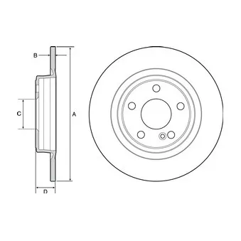 Jeu de 2 disques de frein arrière DELPHI