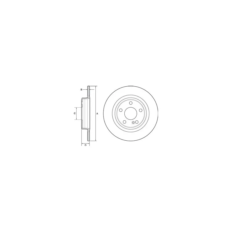 Jeu de 2 disques de frein arrière DELPHI BG4558C