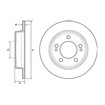 Jeu de 2 disques de frein arrière DELPHI BG4559