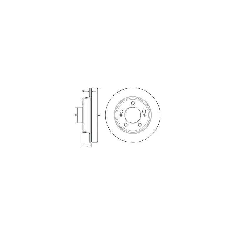 Jeu de 2 disques de frein arrière DELPHI BG4559