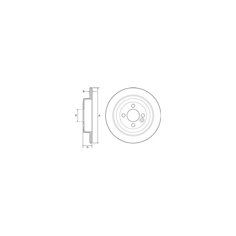 Jeu de 2 disques de frein arrière DELPHI BG4560