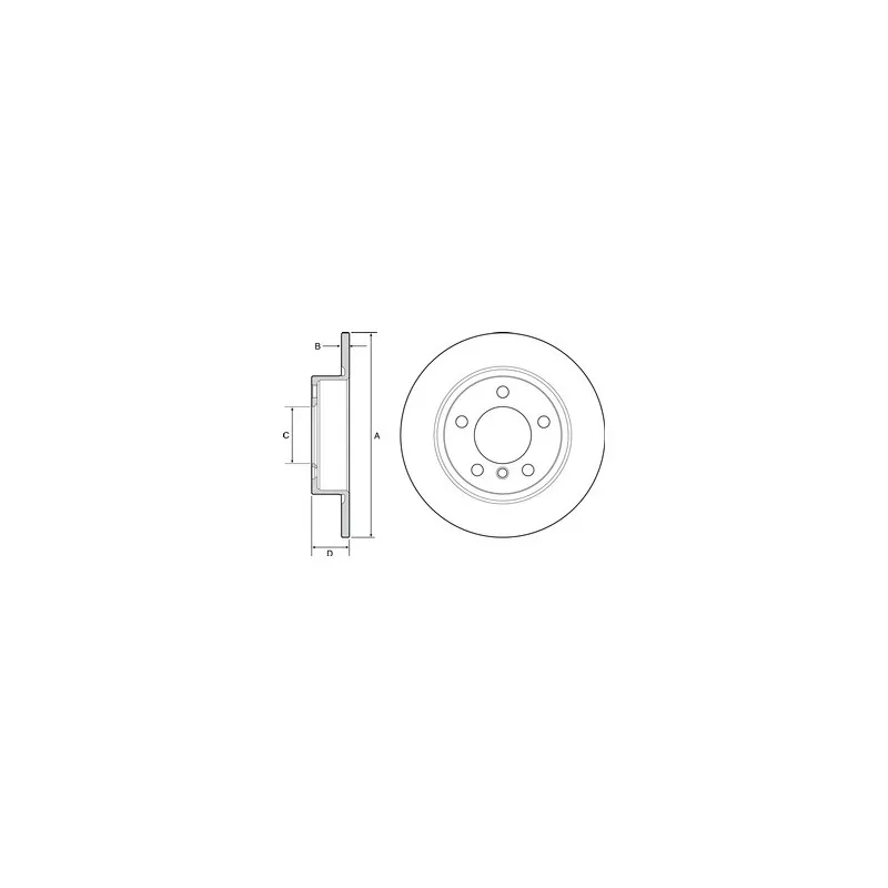 Jeu de 2 disques de frein arrière DELPHI BG4561