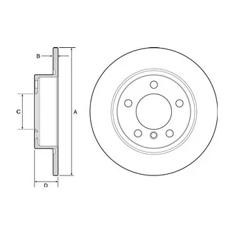 Jeu de 2 disques de frein arrière DELPHI