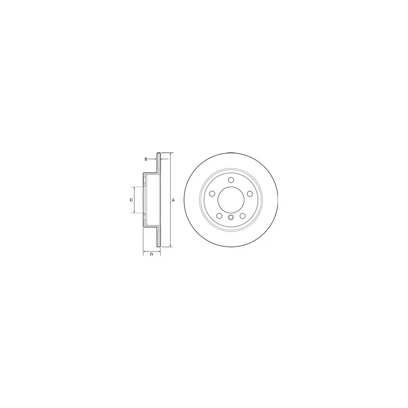 Jeu de 2 disques de frein arrière DELPHI BG4561C