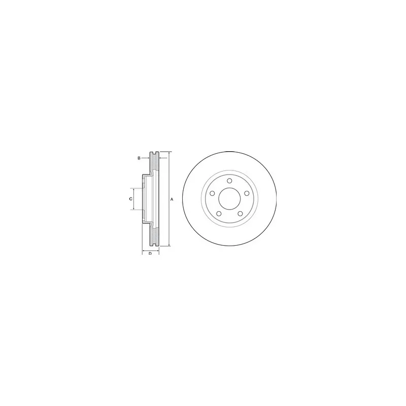 Jeu de 2 disques de frein avant DELPHI BG4562C
