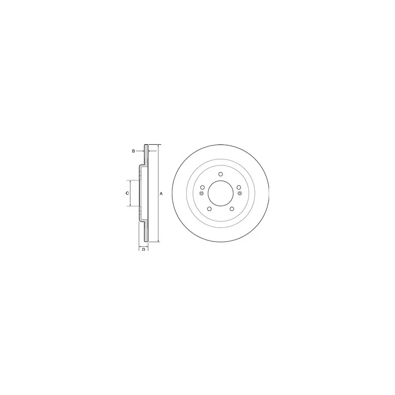 Jeu de 2 disques de frein arrière DELPHI BG4563