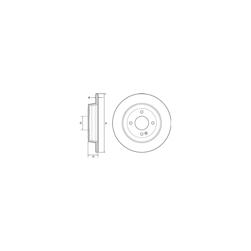 Jeu de 2 disques de frein arrière DELPHI BG4564