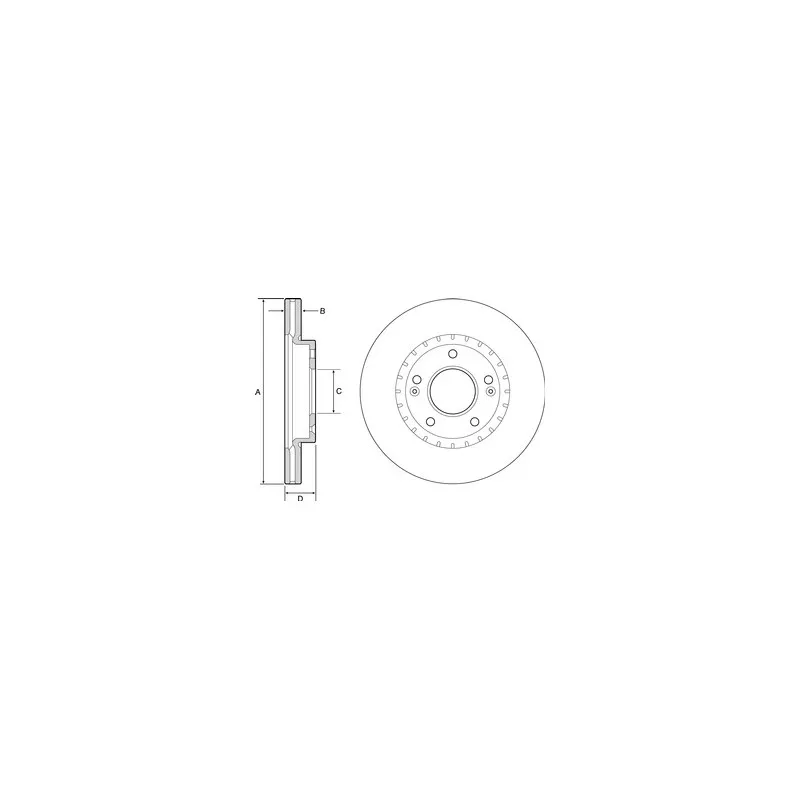 Jeu de 2 disques de frein avant DELPHI BG4565