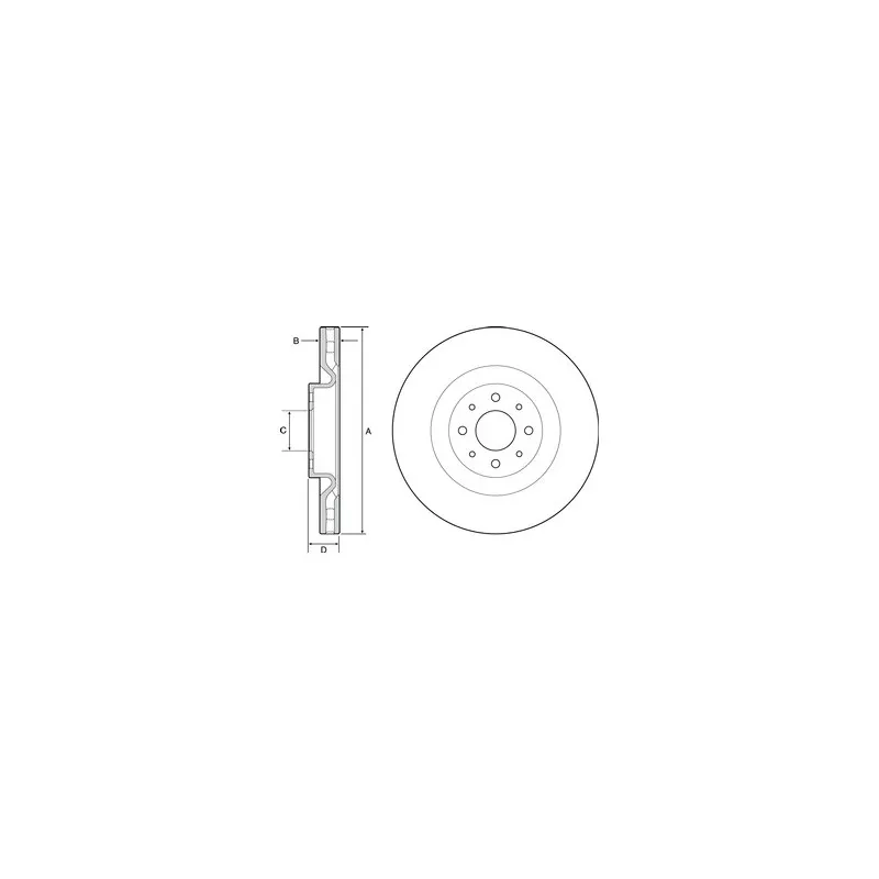 Jeu de 2 disques de frein avant DELPHI BG4566C