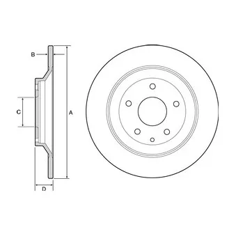 Jeu de 2 disques de frein arrière DELPHI BG4567