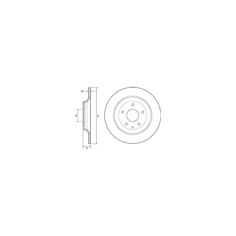 Jeu de 2 disques de frein arrière DELPHI BG4567