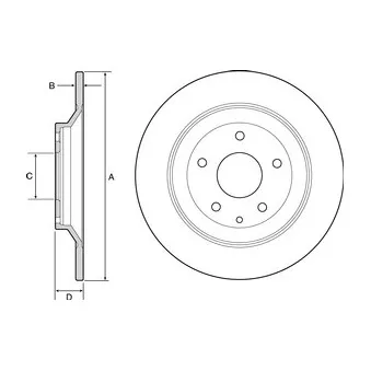 Jeu de 2 disques de frein arrière DELPHI BG4567C
