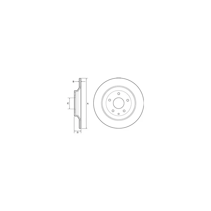 Jeu de 2 disques de frein arrière DELPHI BG4567C