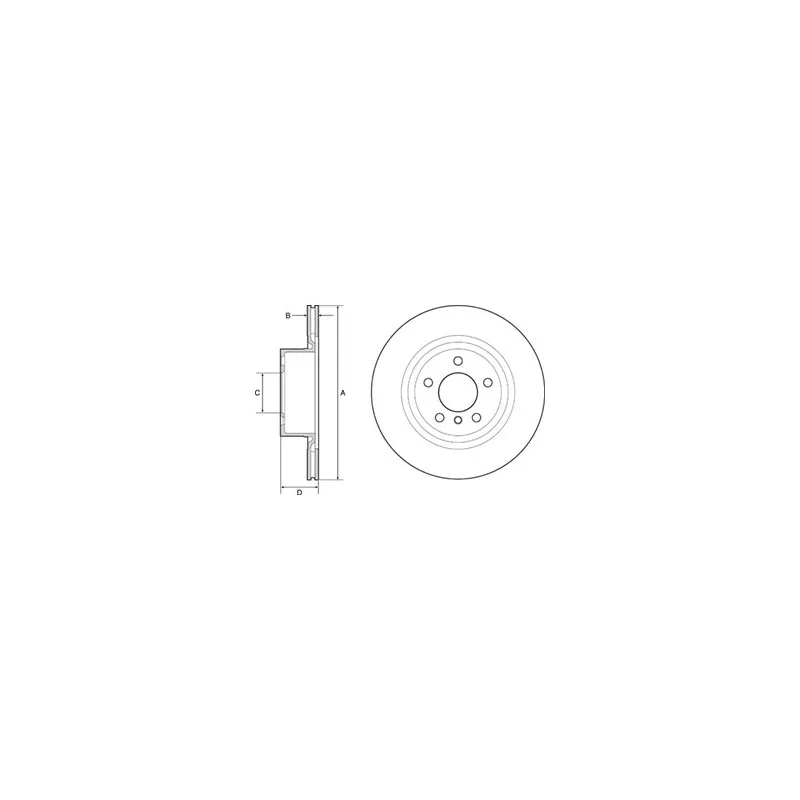 Jeu de 2 disques de frein arrière DELPHI BG4644C
