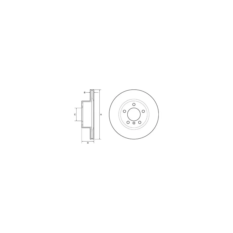 Jeu de 2 disques de frein avant DELPHI BG4645C