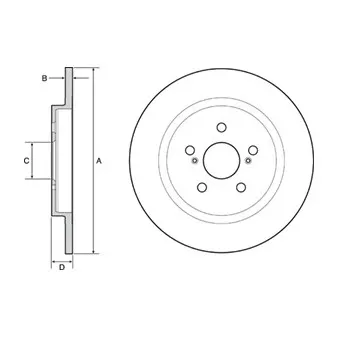 Jeu de 2 disques de frein arrière DELPHI