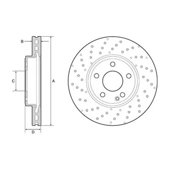 Jeu de 2 disques de frein avant DELPHI BG4657C