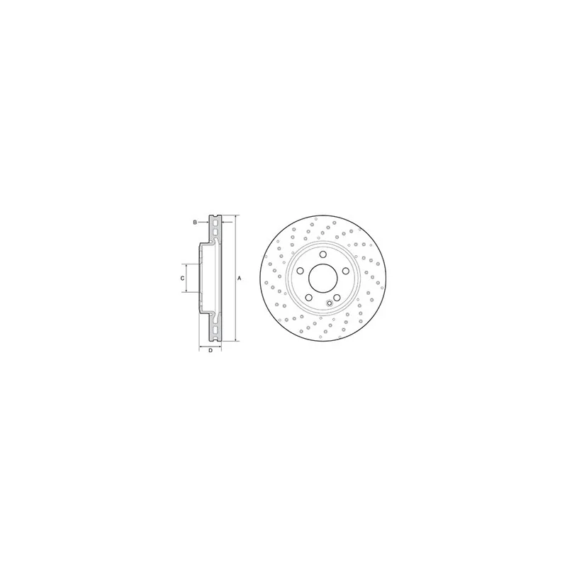 Jeu de 2 disques de frein avant DELPHI BG4657C
