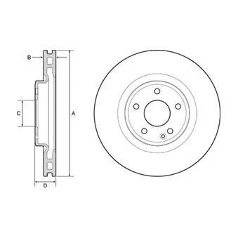 Jeu de 2 disques de frein avant DELPHI