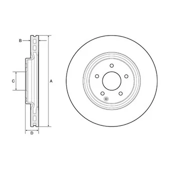 Jeu de 2 disques de frein avant DELPHI