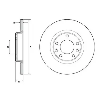 Jeu de 2 disques de frein arrière DELPHI BG4661C