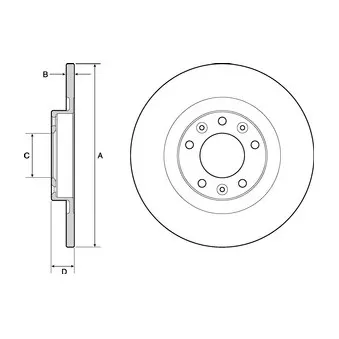 Jeu de 2 disques de frein arrière DELPHI BG4662C