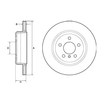 Jeu de 2 disques de frein arrière DELPHI
