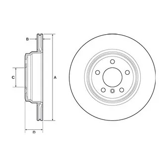 Jeu de 2 disques de frein arrière DELPHI